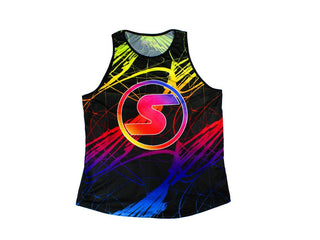 Men's Tank Competition RAINBOW Black