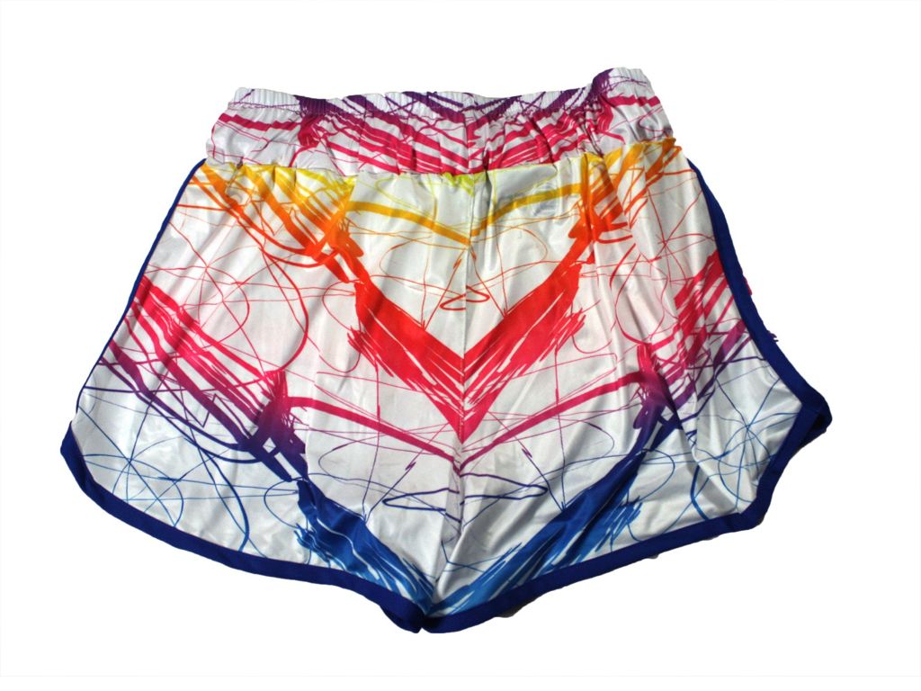 Women's Shorts Competition RAINBOW White