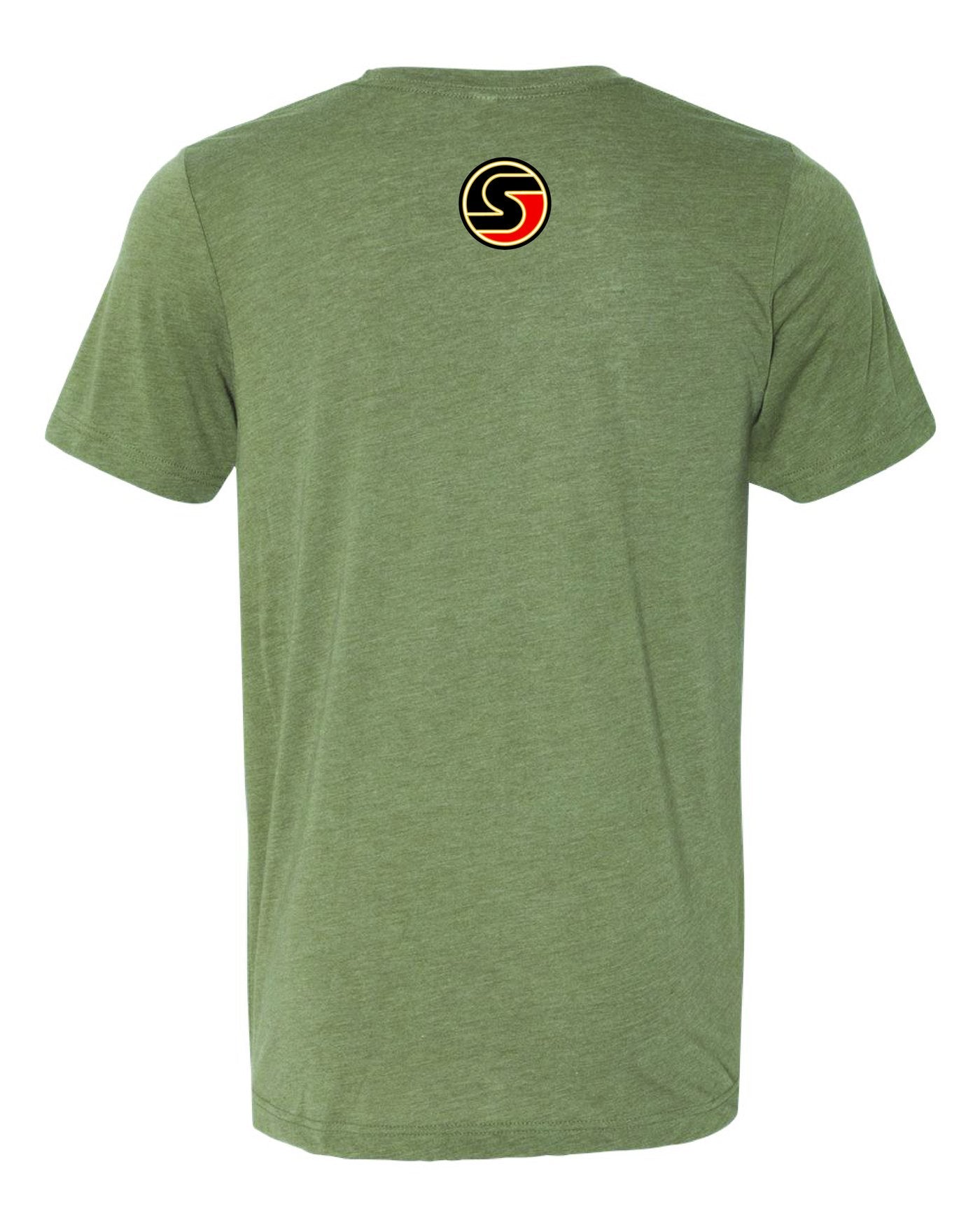 THE DOMINATOR TEE IN HEATHERED OLIVE