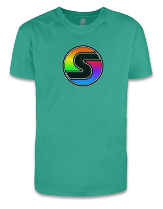 WOMEN'S RAINBOW "S" LOGO TEE