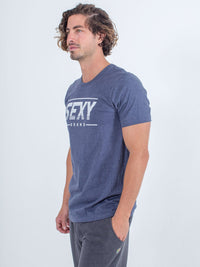 Sexy brand X-Chest Logo Tee T-Shirt in navy blue