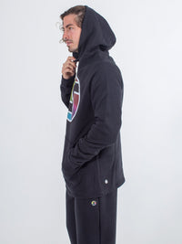 men's hoodie sexy brand big s color black side view