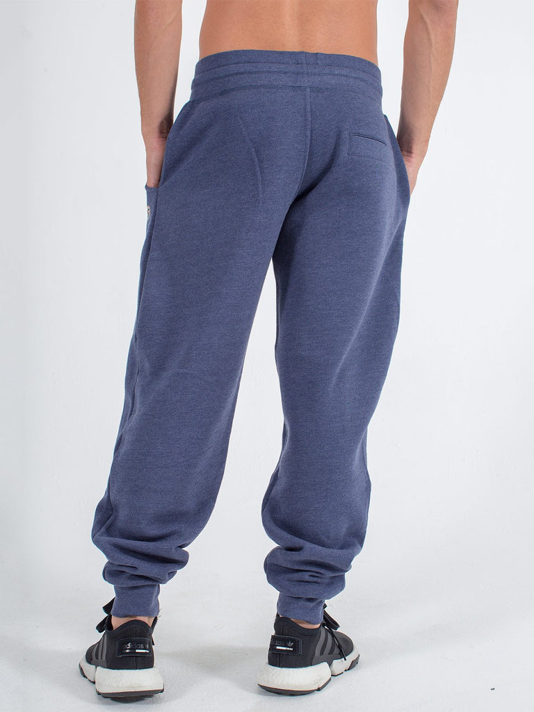mens sweats joggers sexy brand in navy blue back view